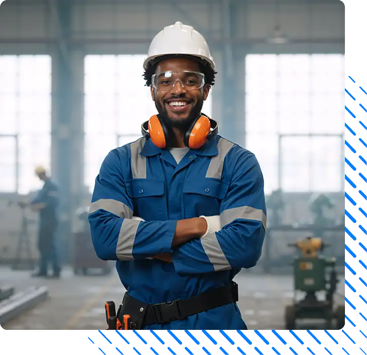 male industrial worker in a factory