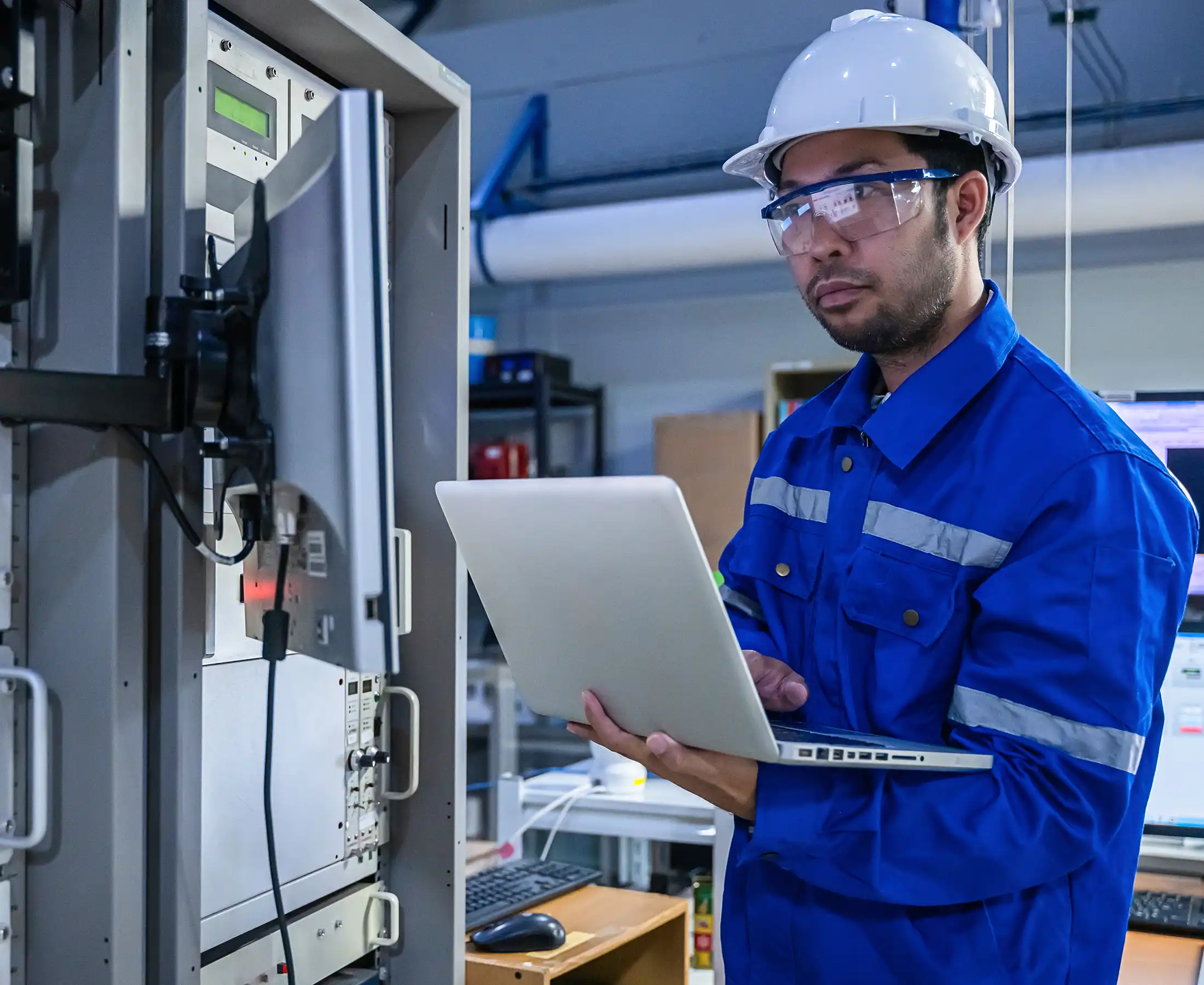 checking voltage at the Power Distribution Cabinet